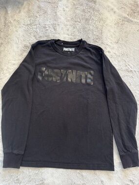 Fortnite Boys' Black Long Sleeve Tee
